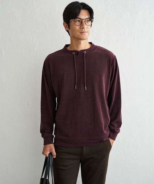 ikka(イッカ)の「GOKU楽モールルーイカラー(スウェット・メンズ・チャコール/ブラック/ベージュ/サックスブルー/ワイン・XL/L/M)」の5枚目の写真