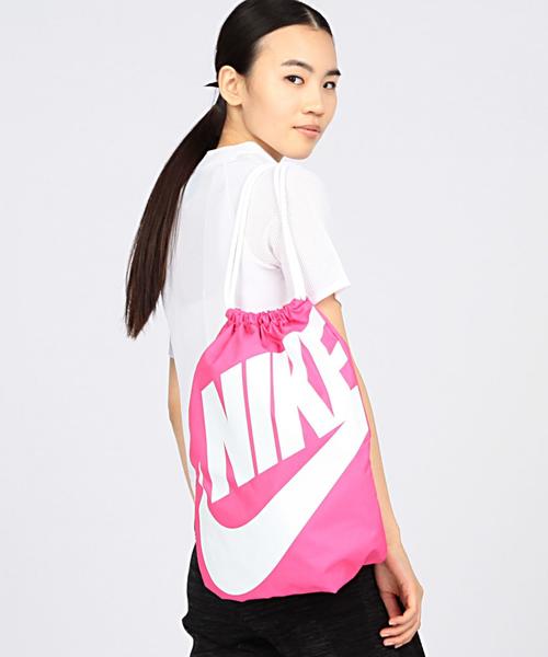NIKE（ナイキ）の「NIKE（ナイキ） ヘリテージジムサック（バックパック/リュック・レディース・ブラック/ダークグレー/ピンク/コバルトブルー/ネイビー・FREE）」の12枚目の写真