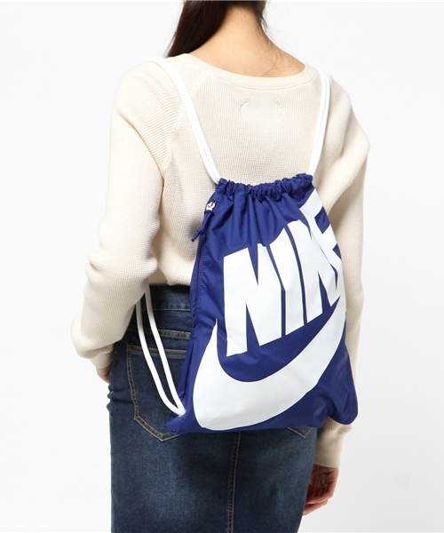 NIKE（ナイキ）の「NIKE（ナイキ） ヘリテージジムサック（バックパック/リュック・レディース・ブラック/ダークグレー/ピンク/コバルトブルー/ネイビー・FREE）」の10枚目の写真
