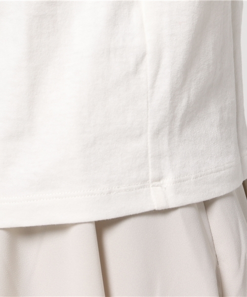 NATURAL BEAUTY BASIC（ナチュラルビューティーベーシック）の「強撚ボトルネックノースリプルオーバー（Tシャツ/カットソー・レディース・ブラック/ホワイト系その他/ブラウン・MEDIUM）」の9枚目の写真