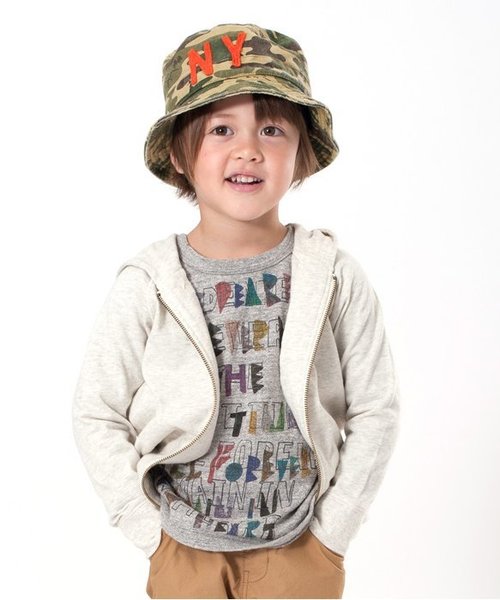 F.O.KIDS(エフオーキッズ)の「スタンダードフードパーカー(パーカー・キッズ・チャコール/キナリ・140/100/120/110/130/95/80/90)」の2枚目の写真