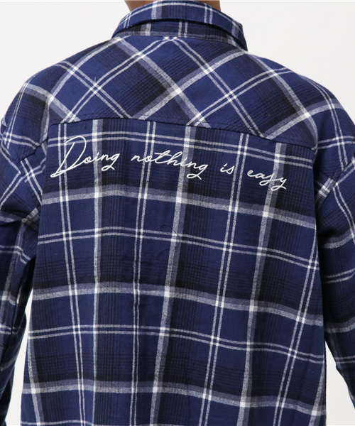 VENCEEXCHANGE(ヴァンスエクスチェンジ)の「ネルチェック刺繍シャツ (シャツ/ブラウス・レディース・ネイビー/レッド・MEDIUM)」の9枚目の写真