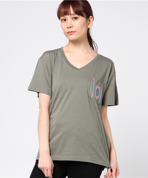 VENCEEXCHANGE（ヴァンスエクスチェンジ）の「シルケットオルテガ柄刺繍Ｔ（Tシャツ/カットソー・レディース・ブラック/オリーブ/ネイビー/その他35/オフホワイト/その他21・MEDIUM）」の16枚目の写真