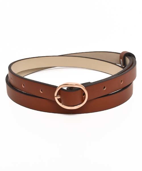 VIBGYOR Women（ヴィブジョー　ウィメン）の「合成皮革ベルト（ベルト・レディース・ブラック/ホワイト/ブラウン/キャメル/ピンク/レッド/グレー・FREE）」の4枚目の写真