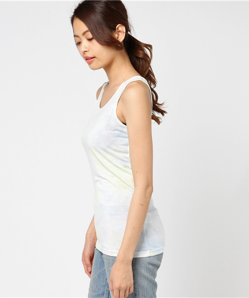 DOUBLE NAME（ダブルネーム）の「タイダイ染めタンクトップ（タンクトップ・レディース・ピンク/ブルー/A/イエロー・FREE）」の7枚目の写真