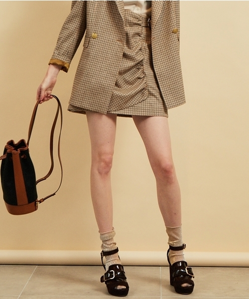 Snidel スナイデル の チェックギャザーミニスカート スカート Wear