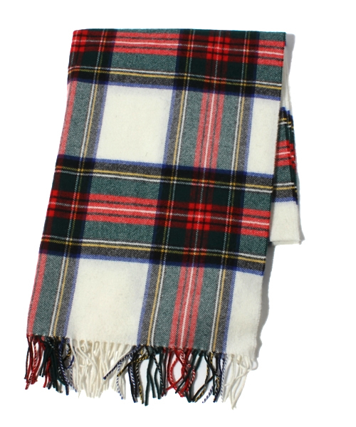 SHIPS for women（シップスフォーウィメン）の「TRADITIONAL WEATHERWEAR:チェック　ブランケット　マフラー（マフラー・レディース・ナチュラル/レッド/ネイビー・ONE SIZE）」の2枚目の写真