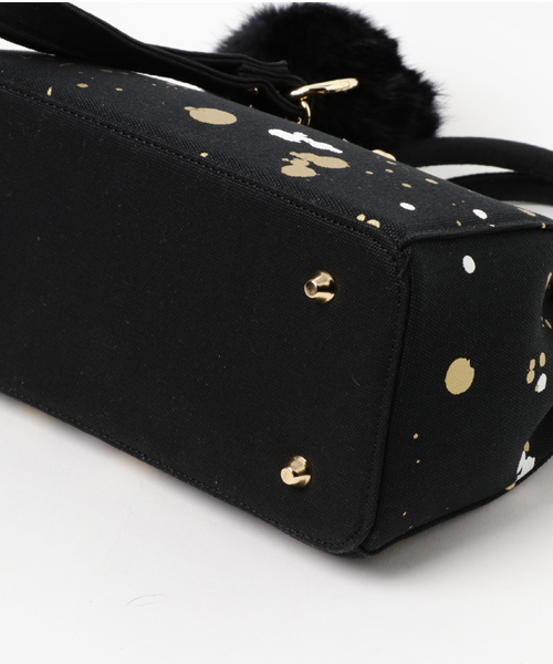 DRESSCAMP（ドレスキャンプ）の「DRESSCAMP (ドレスキャンプ)SPARKLE ペイントデザイン2WAYミニハンドバッグ（ハンドバッグ・レディース・ブラック・FREE）」の3枚目の写真