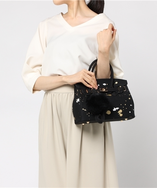 DRESSCAMP（ドレスキャンプ）の「DRESSCAMP (ドレスキャンプ)SPARKLE ペイントデザイン2WAYミニハンドバッグ（ハンドバッグ・レディース・ブラック・FREE）」の7枚目の写真
