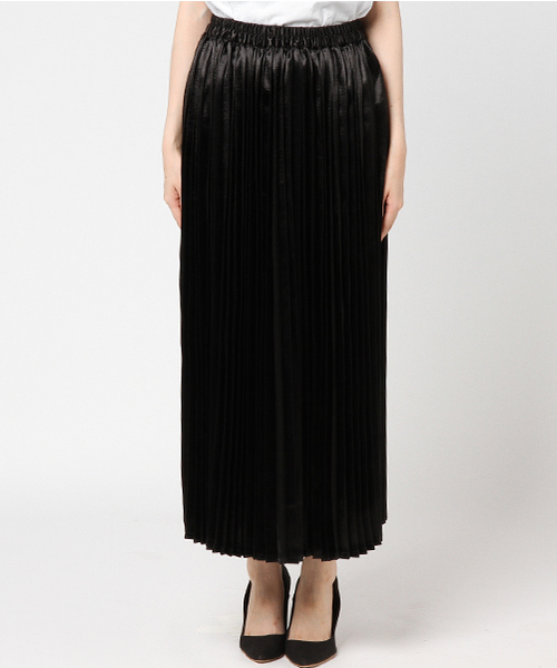WC（ダブル シー）の「WC/サテンプリーツロングスカート（スカート・レディース・レッド/ピンク/パープル/ブラック・FREE）」の5枚目の写真