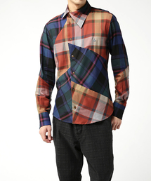VivienneWestwood MANチェックパッチワークオジークラークシャツ 25001495_158_D_215.jpg