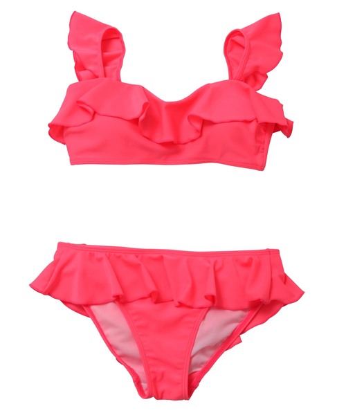 MILKFED.（ミルクフェド）の「RUFFLE BIKINI（水着・レディース・ピンク/ブルー・SMALL/MEDIUM）」の2枚目の写真