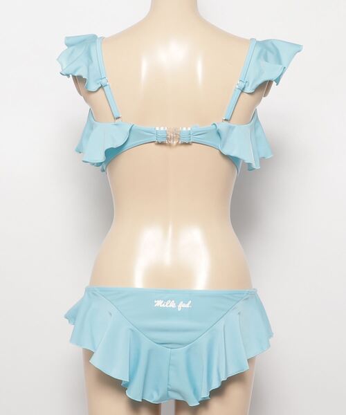 MILKFED.（ミルクフェド）の「RUFFLE BIKINI（水着・レディース・ピンク/ブルー・SMALL/MEDIUM）」の6枚目の写真
