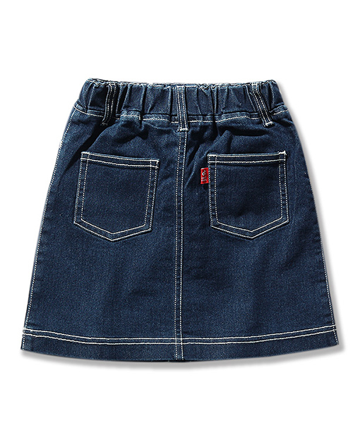 devirock(デビロック)の「フロントボタンデニムスカート(デニムスカート・キッズ・サックスブルー/ネイビー・160cm/100cm/110cm/120cm/130cm/140cm/150cm)」の8枚目の写真