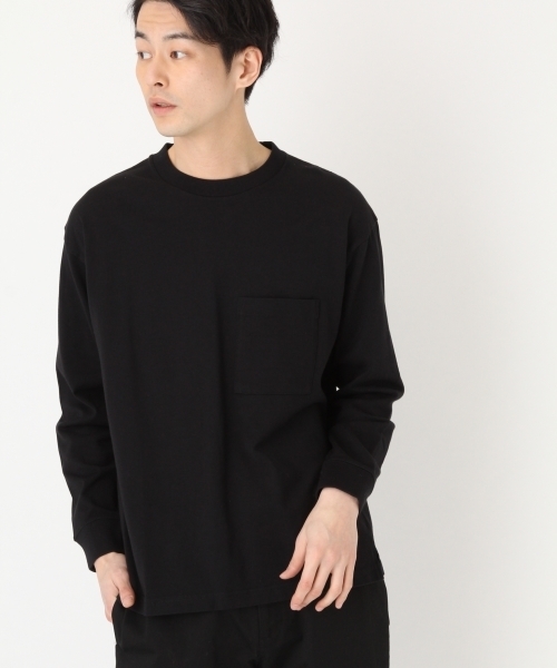 niko and...(ニコアンド)の「NアディコットBIGロングスリーブTシャツ(Tシャツ/カットソー・メンズ・ブルー/ピンク/ブラック/ホワイト・MEDIUM/LARGE)」の7枚目の写真