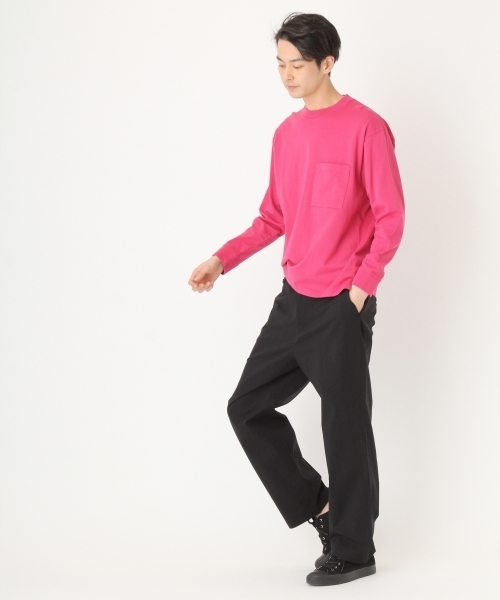 niko and...(ニコアンド)の「NアディコットBIGロングスリーブTシャツ(Tシャツ/カットソー・メンズ・ブルー/ピンク/ブラック/ホワイト・MEDIUM/LARGE)」の11枚目の写真