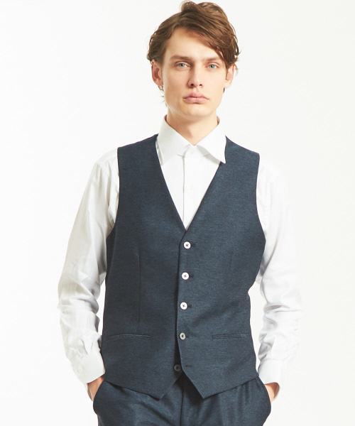 ABAHOUSE（アバハウス）の「【Recency of Mine/セットアップ対応】ライトウェイトカラミジレ（ベスト・メンズ・オフホワイト/グレー/ネイビー・46/48/50）」の3枚目の写真