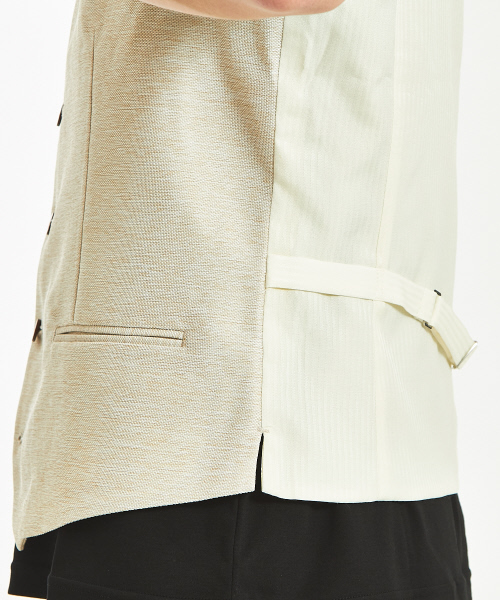 ABAHOUSE（アバハウス）の「【Recency of Mine/セットアップ対応】ライトウェイトカラミジレ（ベスト・メンズ・オフホワイト/グレー/ネイビー・46/48/50）」の6枚目の写真