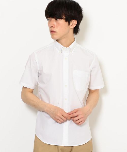 green label relaxing(グリーンレーベルリラクシング)の「NM C/C ブロード ボタンダウン SS 半袖 シャツ ◆(シャツ/ブラウス・メンズ・ライトブルー/ホワイト/ネイビー・S/M/XL/L)」の18枚目の写真