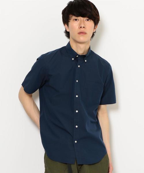 green label relaxing(グリーンレーベルリラクシング)の「NM C/C ブロード ボタンダウン SS 半袖 シャツ ◆(シャツ/ブラウス・メンズ・ライトブルー/ホワイト/ネイビー・S/M/XL/L)」の16枚目の写真