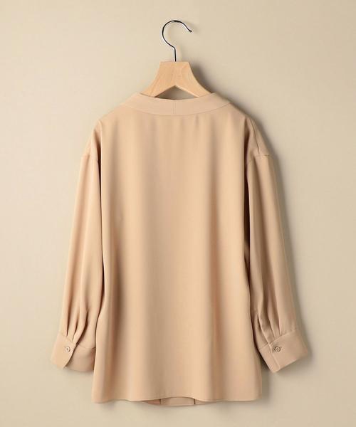 BEAUTY&YOUTH UNITED ARROWS(ビューティーアンドユースユナイテッドアローズ)の「BY サテンスキッパーボタン8分袖シャツ о(シャツ/ブラウス・レディース・オフホワイト/ベージュ/オリーブ・FREE)」の5枚目の写真