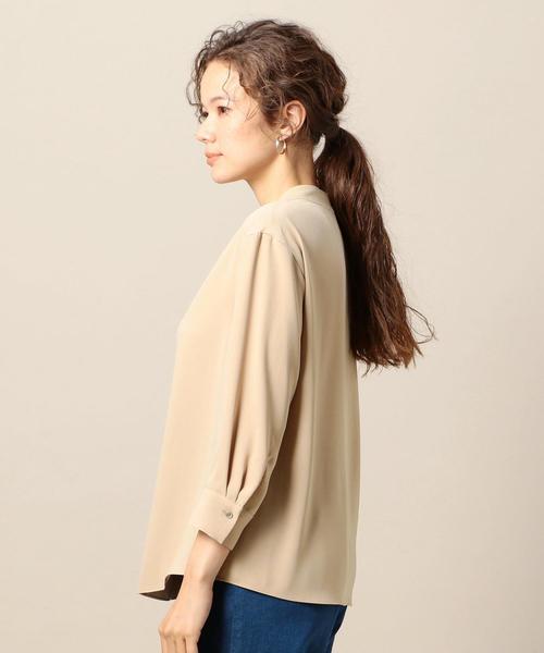BEAUTY&YOUTH UNITED ARROWS(ビューティーアンドユースユナイテッドアローズ)の「BY サテンスキッパーボタン8分袖シャツ о(シャツ/ブラウス・レディース・オフホワイト/ベージュ/オリーブ・FREE)」の10枚目の写真