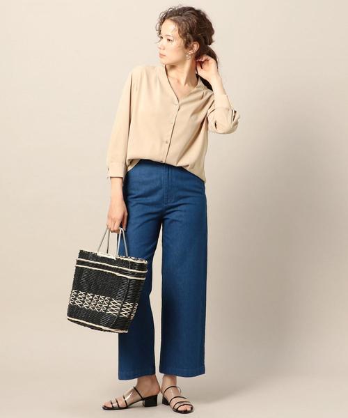 BEAUTY&YOUTH UNITED ARROWS(ビューティーアンドユースユナイテッドアローズ)の「BY サテンスキッパーボタン8分袖シャツ о(シャツ/ブラウス・レディース・オフホワイト/ベージュ/オリーブ・FREE)」の11枚目の写真