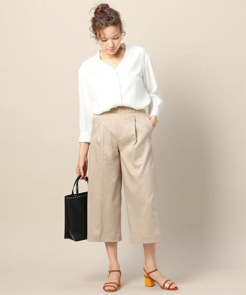 BEAUTY&YOUTH UNITED ARROWS(ビューティーアンドユースユナイテッドアローズ)の「BY サテンスキッパーボタン8分袖シャツ о(シャツ/ブラウス・レディース・オフホワイト/ベージュ/オリーブ・FREE)」の15枚目の写真