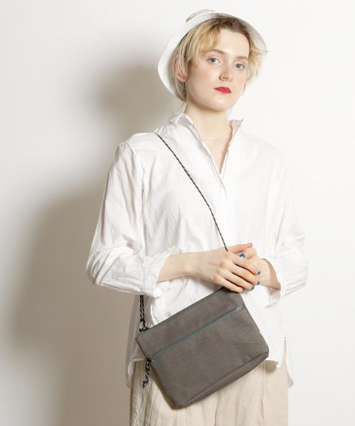 knock through abstraction(ノックスルーアブストラクション)の「【knock through abstraction/ノックスルーアブストラクション】X-filament sacoche/クロスフィラメントサコッシュ(ショルダーバッグ・レディース・オレンジ/オリーブ/ブルー/ネイビー/パープル/ブラック・FREE)」の1枚目の写真