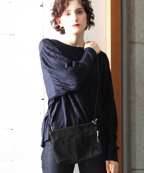 knock through abstraction(ノックスルーアブストラクション)の「【knock through abstraction/ノックスルーアブストラクション】X-filament sacoche/クロスフィラメントサコッシュ(ショルダーバッグ・レディース・オレンジ/オリーブ/ブルー/ネイビー/パープル/ブラック・FREE)」の2枚目の写真