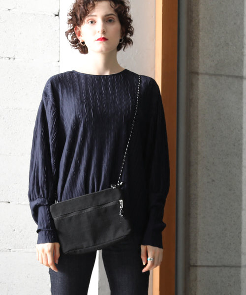 knock through abstraction(ノックスルーアブストラクション)の「【knock through abstraction/ノックスルーアブストラクション】X-filament sacoche/クロスフィラメントサコッシュ(ショルダーバッグ・レディース・オレンジ/オリーブ/ブルー/ネイビー/パープル/ブラック・FREE)」の17枚目の写真