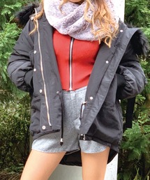 SPIGA | フロントZIPリブニットTOPS(Tシャツ/カットソー)