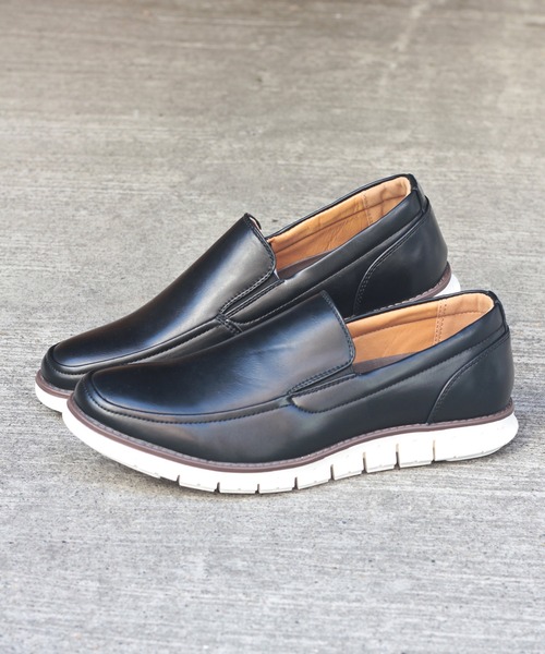 Dedes(デデス)の「Dedes/ スニーカーソールスリッポンシューズ(5257)(スリッポン・メンズ・ブラック/ダークブラウン/ブラック系その他/キャメル・44/40/41/42/43)」の2枚目の写真