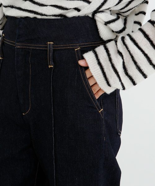 Munich（ミューニック）の「ストレッチデニムピンタックパンツ（デニムパンツ・レディース・ネイビー/ブルー・S/M/XS）」の15枚目の写真