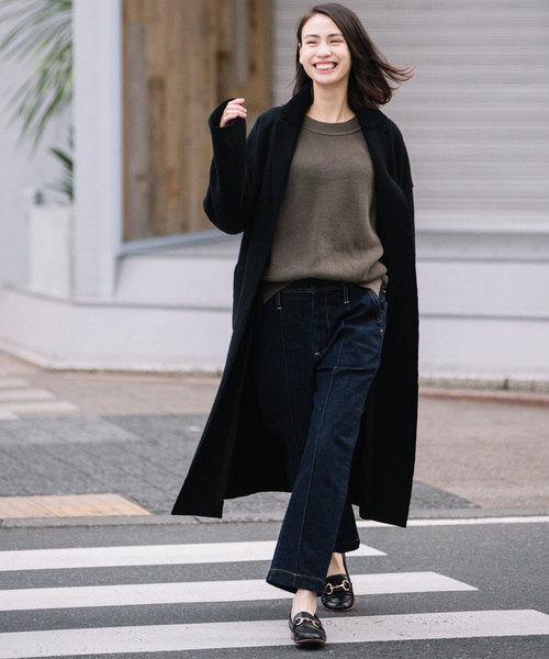 Munich（ミューニック）の「ストレッチデニムピンタックパンツ（デニムパンツ・レディース・ネイビー/ブルー・S/M/XS）」の22枚目の写真