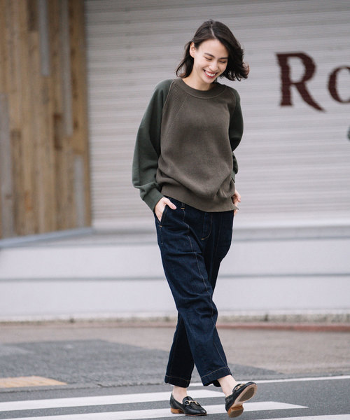 Munich（ミューニック）の「ストレッチデニムピンタックパンツ（デニムパンツ・レディース・ネイビー/ブルー・S/M/XS）」の17枚目の写真