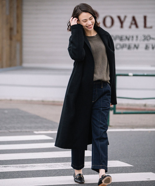 Munich（ミューニック）の「ストレッチデニムピンタックパンツ（デニムパンツ・レディース・ネイビー/ブルー・S/M/XS）」の16枚目の写真