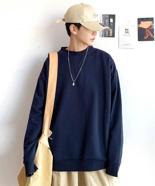 neos（ネオス）の「【neos -addictive design-】ビッグシルエット ドロップショルダー スウェット（スウェット・メンズ・ホワイト/ブラック/ネイビー/グレー・MEDIUM/LARGE）」の4枚目の写真