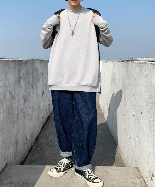 neos（ネオス）の「【neos -addictive design-】ビッグシルエット ドロップショルダー スウェット（スウェット・メンズ・ホワイト/ブラック/ネイビー/グレー・MEDIUM/LARGE）」の11枚目の写真