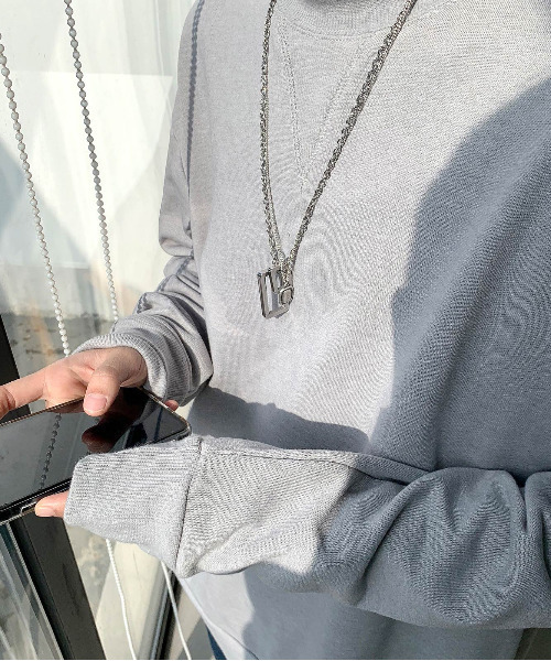 neos（ネオス）の「【neos -addictive design-】ビッグシルエット ドロップショルダー スウェット（スウェット・メンズ・ホワイト/ブラック/ネイビー/グレー・MEDIUM/LARGE）」の9枚目の写真