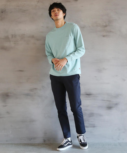 coen（コーエン）の「ウォーターリペレント＆アンチファウリングストレッチスリムテーパードチノ(一部WEB限定カラー)（チノパンツ・メンズ・ブラック/オリーブ/ベージュ/ネイビー・X-LARGE/LARGE/MEDIUM/SMALL）」の20枚目の写真