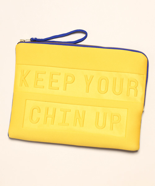 ROSE BUD（ローズバッド）の「【SPUR11月号掲載】LR-13248 KEEP YOUR NEOPRENE CLUTCH BAG（クラッチバッグ・レディース・ホワイト/マスタード・ONE SIZE）」の6枚目の写真