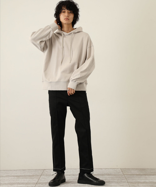 STUDIOUS（ステュディオス）の「【STUDIOUS】ボリュームスリーブステッチパーカー（パーカー・メンズ・アイボリー/ブラック・1/2/3）」の6枚目の写真