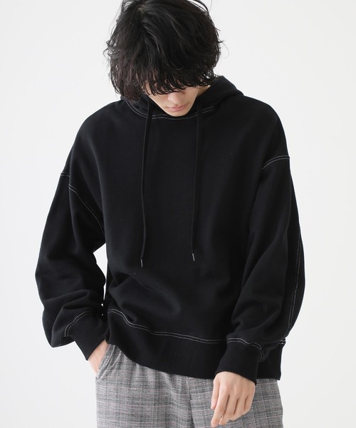 STUDIOUS（ステュディオス）の「【STUDIOUS】ボリュームスリーブステッチパーカー（パーカー・メンズ・アイボリー/ブラック・1/2/3）」の16枚目の写真