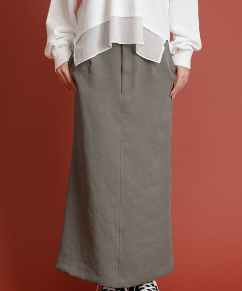 Munich（ミューニック）の「ウォッシャブルレーヨンオックスマキシタイトスカート（スカート・レディース・テラコッタ/カーキ/ブラック/ベージュ・XS/S/M）」の9枚目の写真