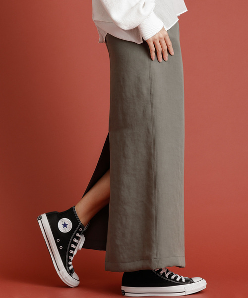 Munich（ミューニック）の「ウォッシャブルレーヨンオックスマキシタイトスカート（スカート・レディース・テラコッタ/カーキ/ブラック/ベージュ・XS/S/M）」の10枚目の写真