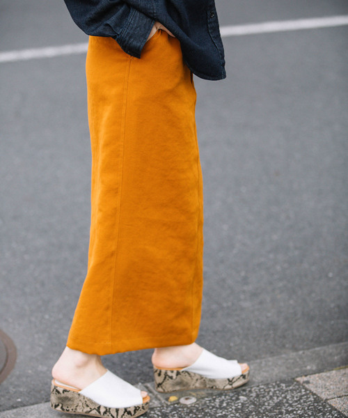 Munich（ミューニック）の「ウォッシャブルレーヨンオックスマキシタイトスカート（スカート・レディース・テラコッタ/カーキ/ブラック/ベージュ・XS/S/M）」の19枚目の写真