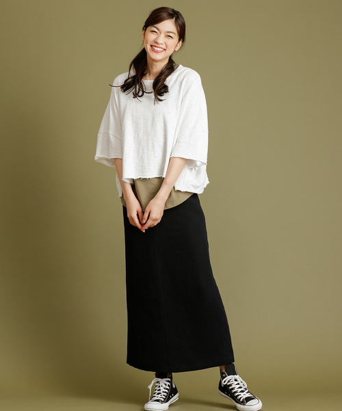 Munich（ミューニック）の「ウォッシャブルレーヨンオックスマキシタイトスカート（スカート・レディース・テラコッタ/カーキ/ブラック/ベージュ・XS/S/M）」の21枚目の写真