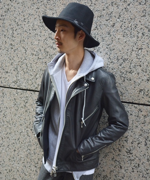 SHIPS JET BLUE（シップスジェットブルー）の「★★JB: ダブルレザー/ライダースジャケット（ライダースジャケット・メンズ・ブラック/グリーン/ネイビー・SMALL/MEDIUM/LARGE）」の18枚目の写真