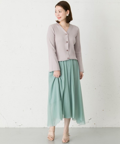 URBAN RESEARCH ROSSO WOMEN(アーバンリサーチ ロッソ)の「アシンメトリーギャザースカート(スカート・レディース・ネイビー/ミント・38/36)」の5枚目の写真